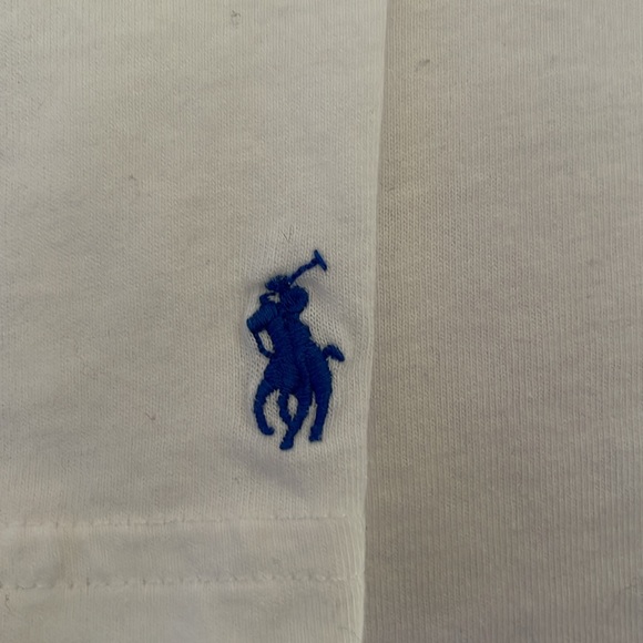 Excellent condition boys polo Ralph Lauren hooded white logo shirt - Picture 3 of 5